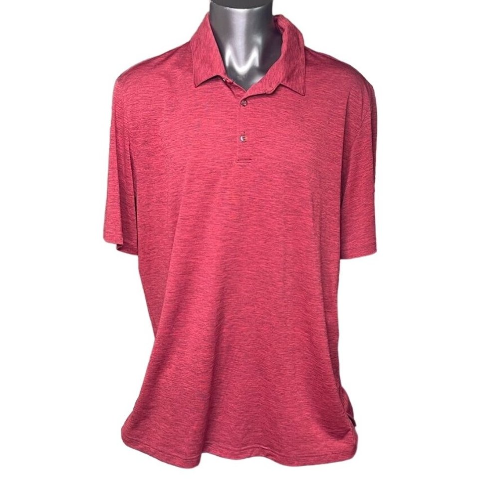 Mens Polo Golf Shirt Red Top Plus Size 3XL Tru Wick BCG  Big Tall Lightweight u